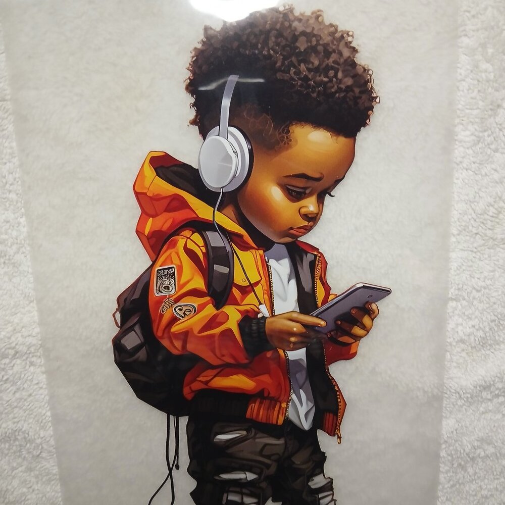 Yellow Hoodie with Earphones